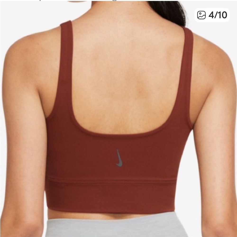 Nike Women's Brown Luxe longline soft Sports Bra Small
